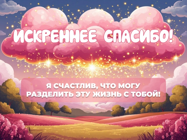 искреннее спасибо открытка