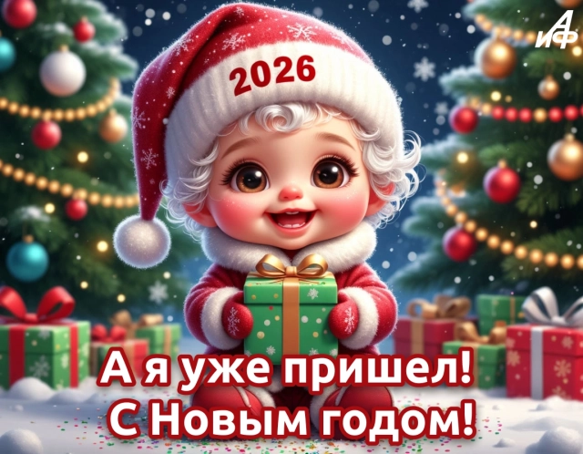 новый год открытка 2026