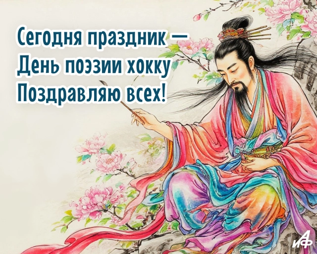 день поэзии хокку 17 апреля открытка