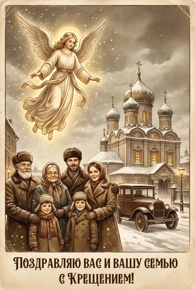 открытки богоявление 19 января