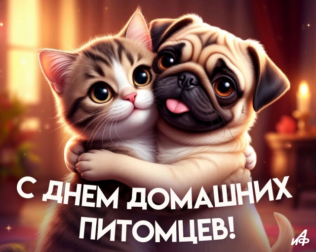 день домашних питомцев 11 апреля открытка