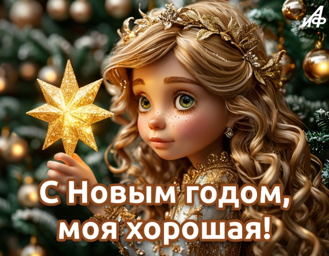 открытка с новым годом любимой