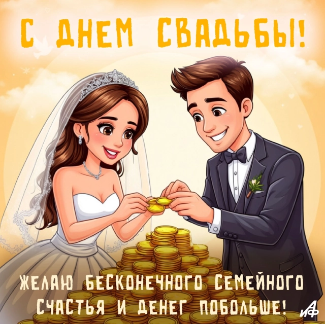 с днем свадьбы любви и денег открытка для жениха и невесты