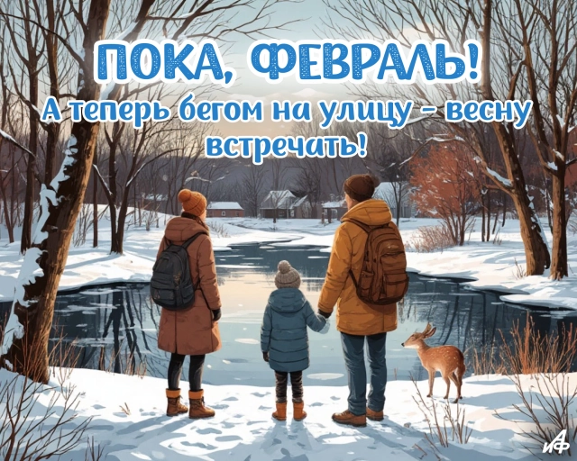 открытка прощай зима