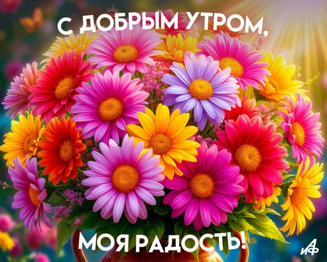 открытка с добрым утром цветы