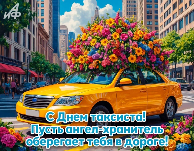 с днем таксиста открытка