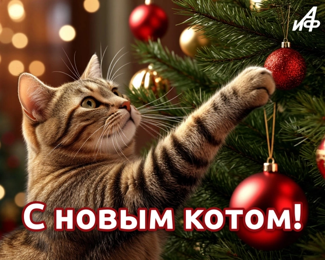 открытка новый год