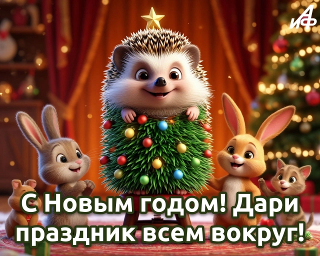 с новым годом открытка