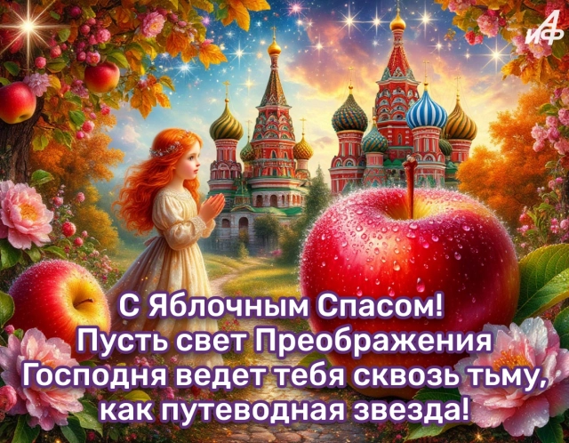 открытки яблочный спас