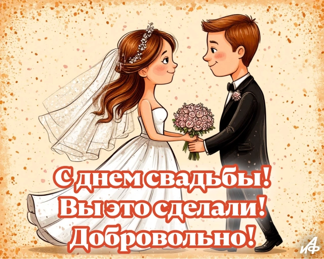 открытка для свадьбы стильная минимализм юмор