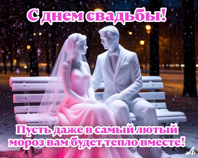 романтичная открытка с днем свадьбы красота и нежность