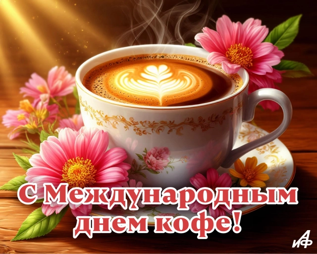 с днем кофе открытка 17 апреля