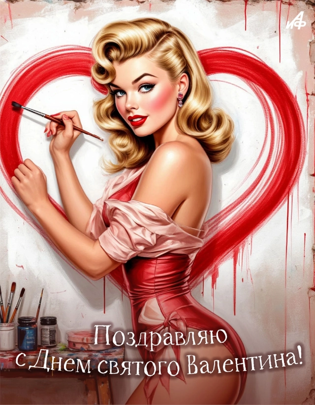 открытка 14 февраля день святого валентина