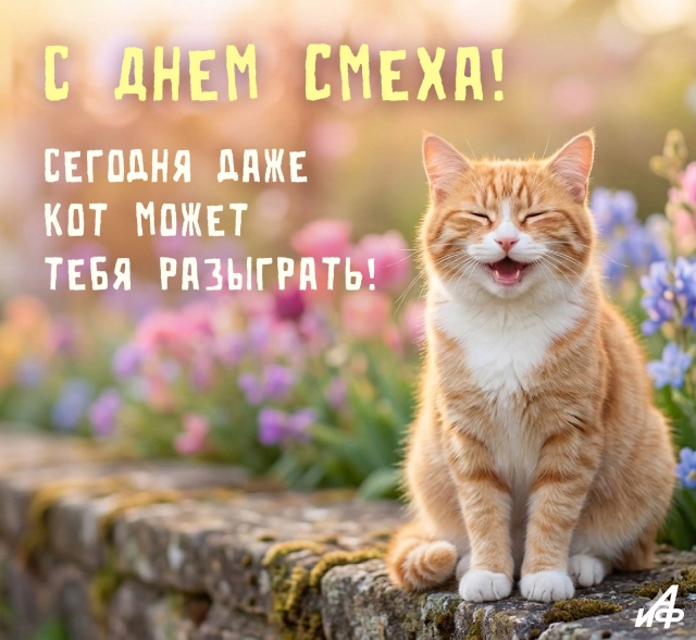 открытка 1 апреля для друзей с котиком не верь никому