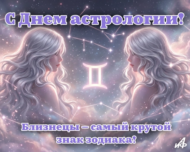 открытка знак зодиака близнецы