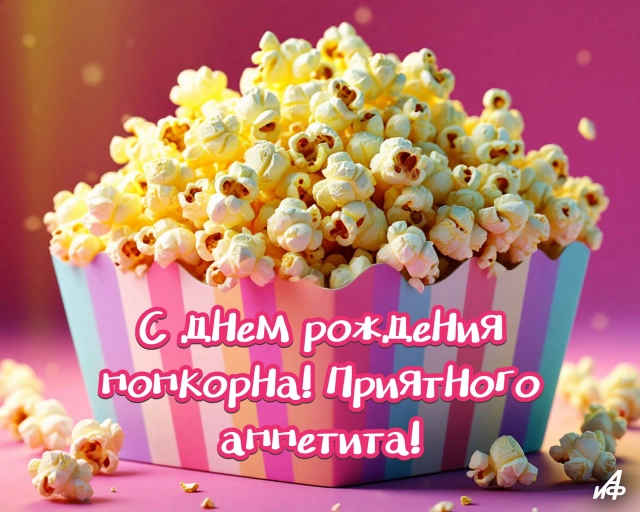 22 января день попкорна открытка