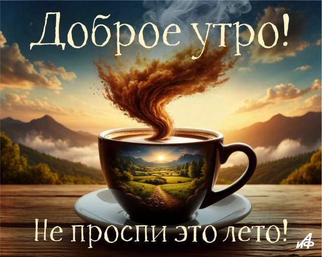 открытка с добрым утром кофе