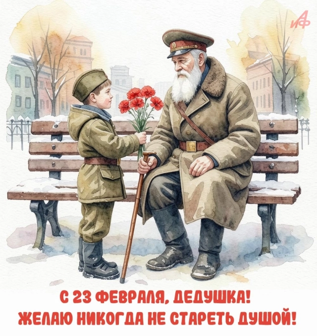 открытка для мужчин 23 февраля