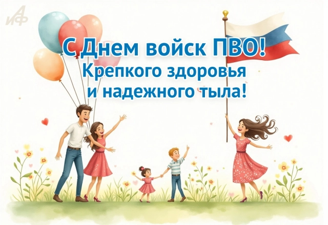 праздничная открытка ко Дню ПВО с текстом