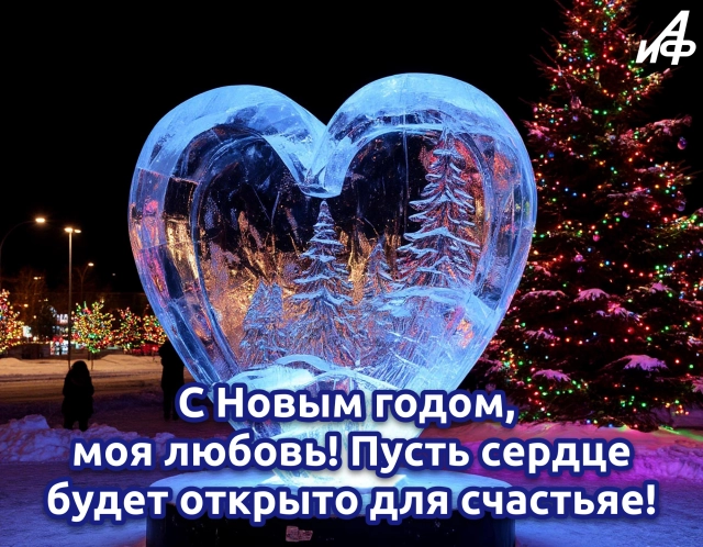 открытка новый год любовь
