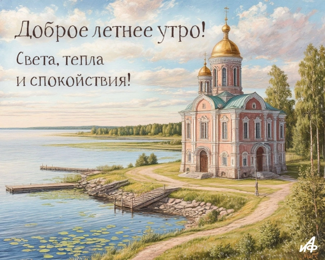 открытка с добрым утром лето