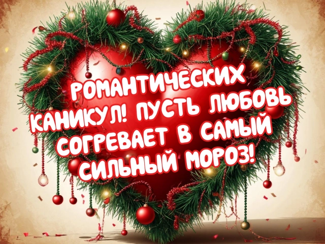 новогодние каникулы открытка