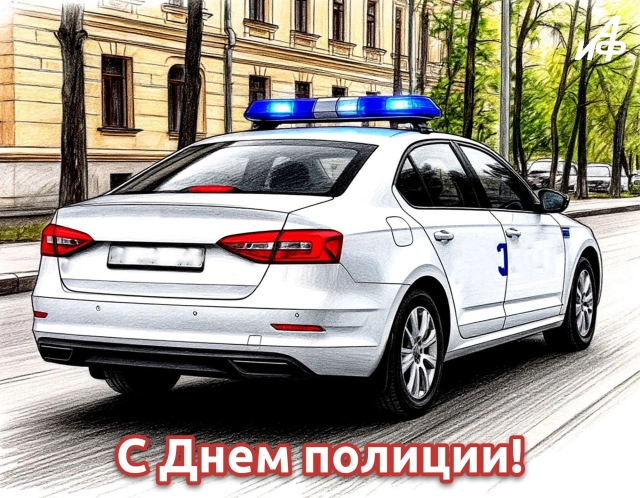 открытка с днем полиции