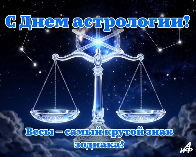 открытка знак зодиака весы