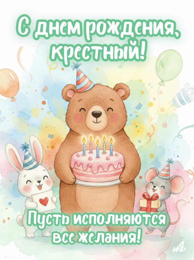 с днем рождения крестный картинки