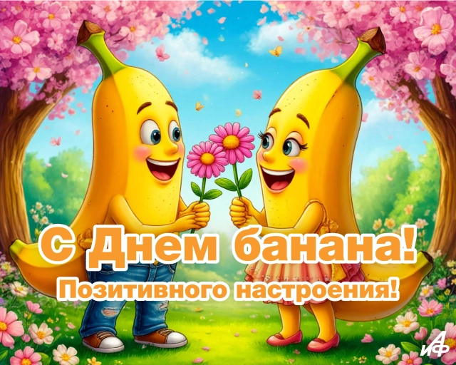 с днем банана 10 апреля открытка