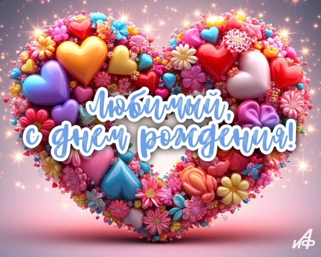 с днем рождения любимый открытка