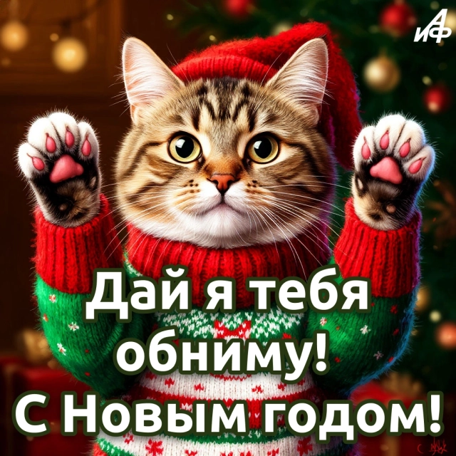 открытка новый год с юмором