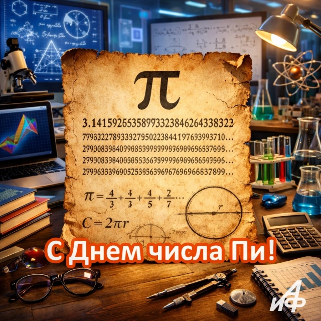 день числа Пи открытка 14 марта