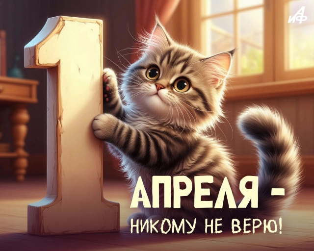 прикольные картинки с 1 апреля никому не верю котик