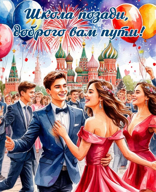 открытка окончание школы
