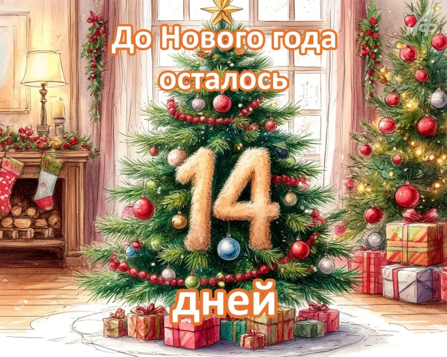 Обратный отсчет до 2026 года: стильные открытки с фразой «До Нового года осталось...»