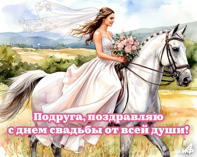 открытка для невесты от подруги со свадьбой поздравление скачать