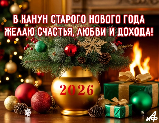 старый новый год открытка стихи 2026