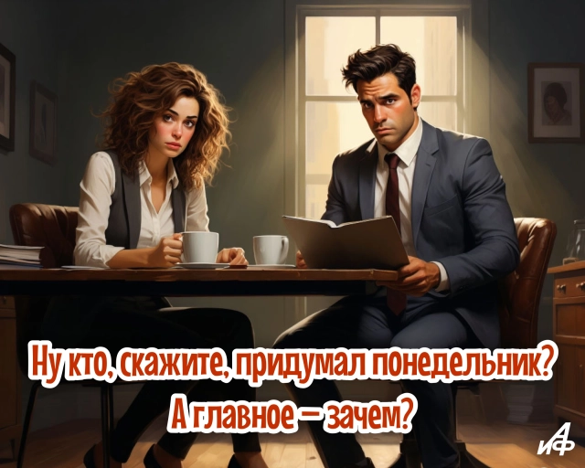 понедельник нет желания работать открытка