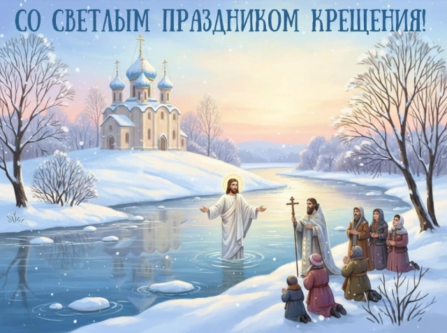 открытки крещение 19 января
