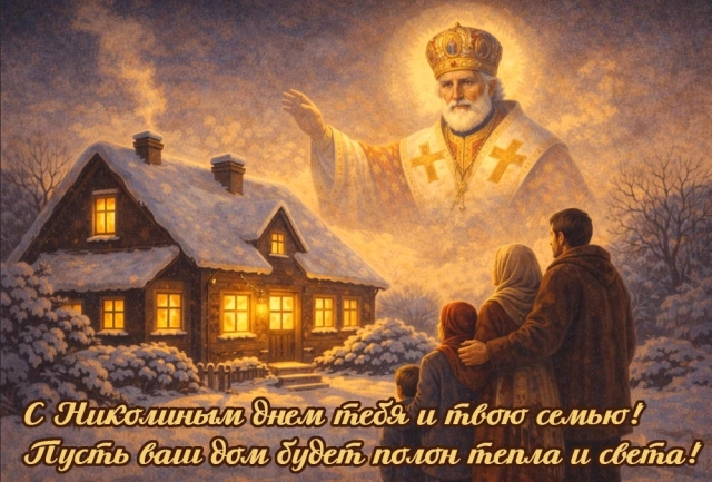 никола зимний открытки