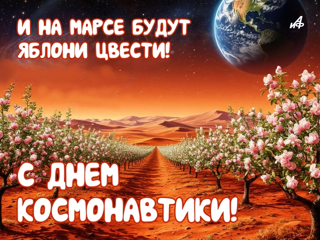 с&nbsp;днем космонавтики открытка с юмором