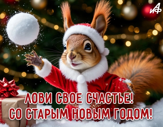старый новый год открытка счастье