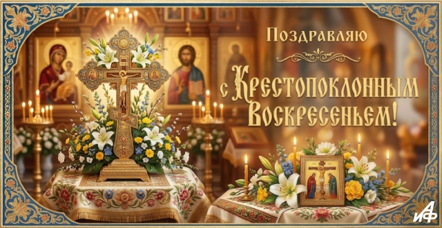 открытка крестопоклонное воскресенье