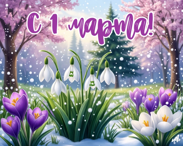 первый жень весны открытка