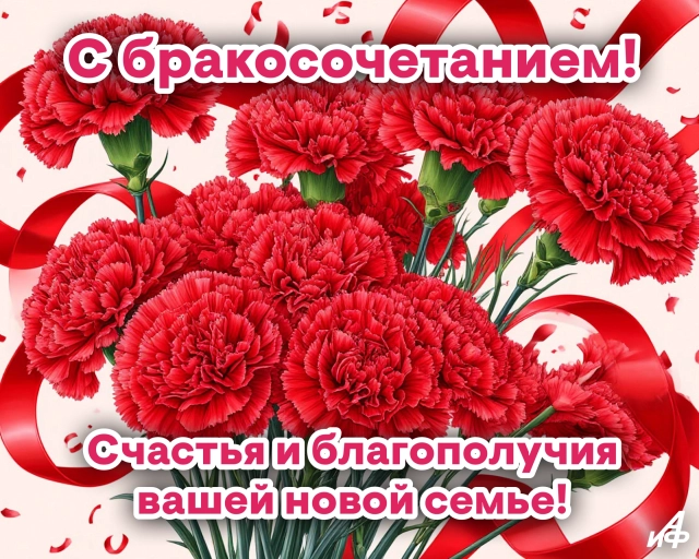 свадебная открытка с цветами поздравление любовь и брак