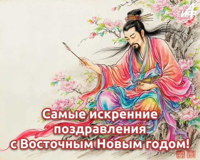 новый год китайский открытка