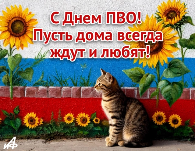 открытка с Днем ПВО для мужа военного