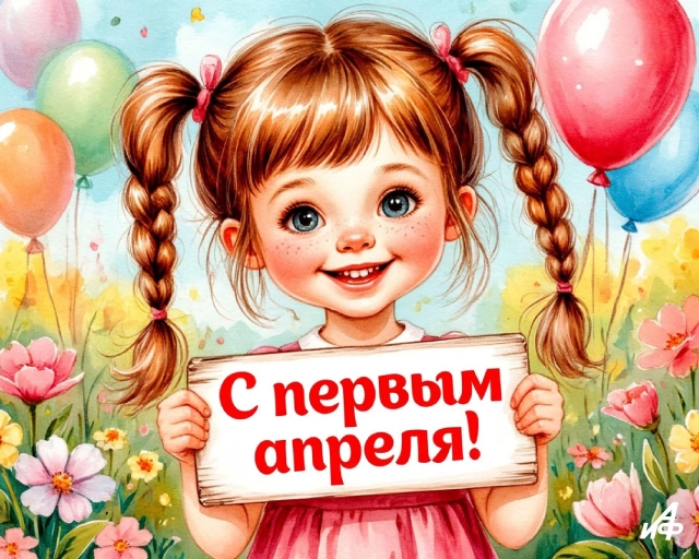 1 апреля красивая открытка