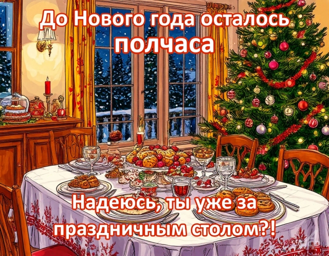 полчаса до нового года открытки